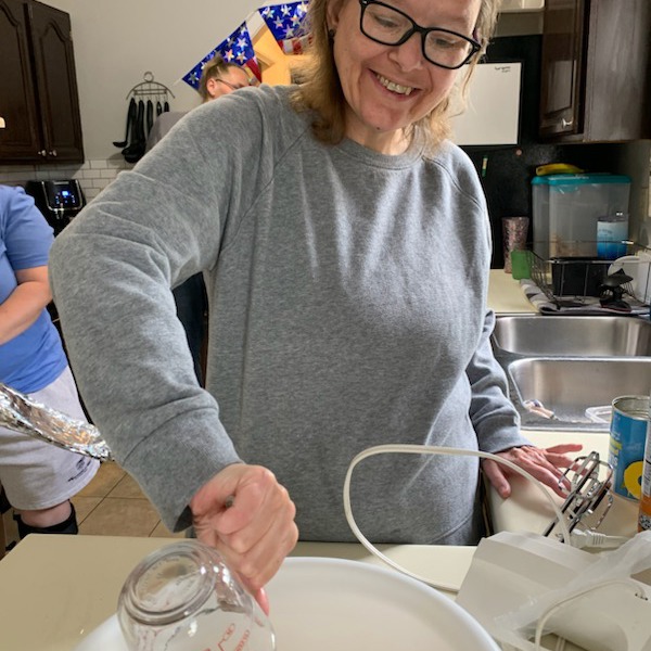 Elizabeth in kitchen
